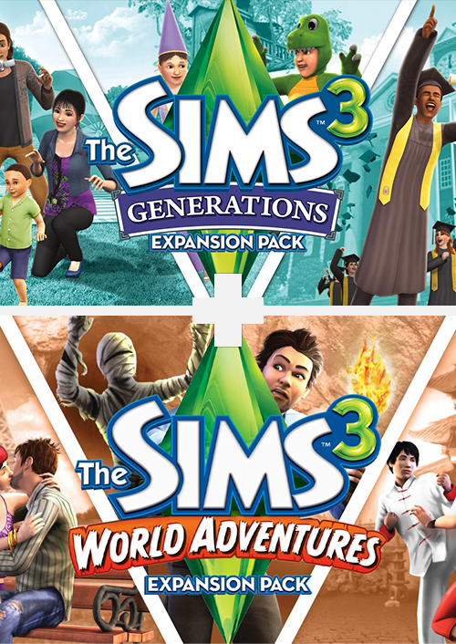 The Sims 3: Generations + World Adventures Bundle PC cover